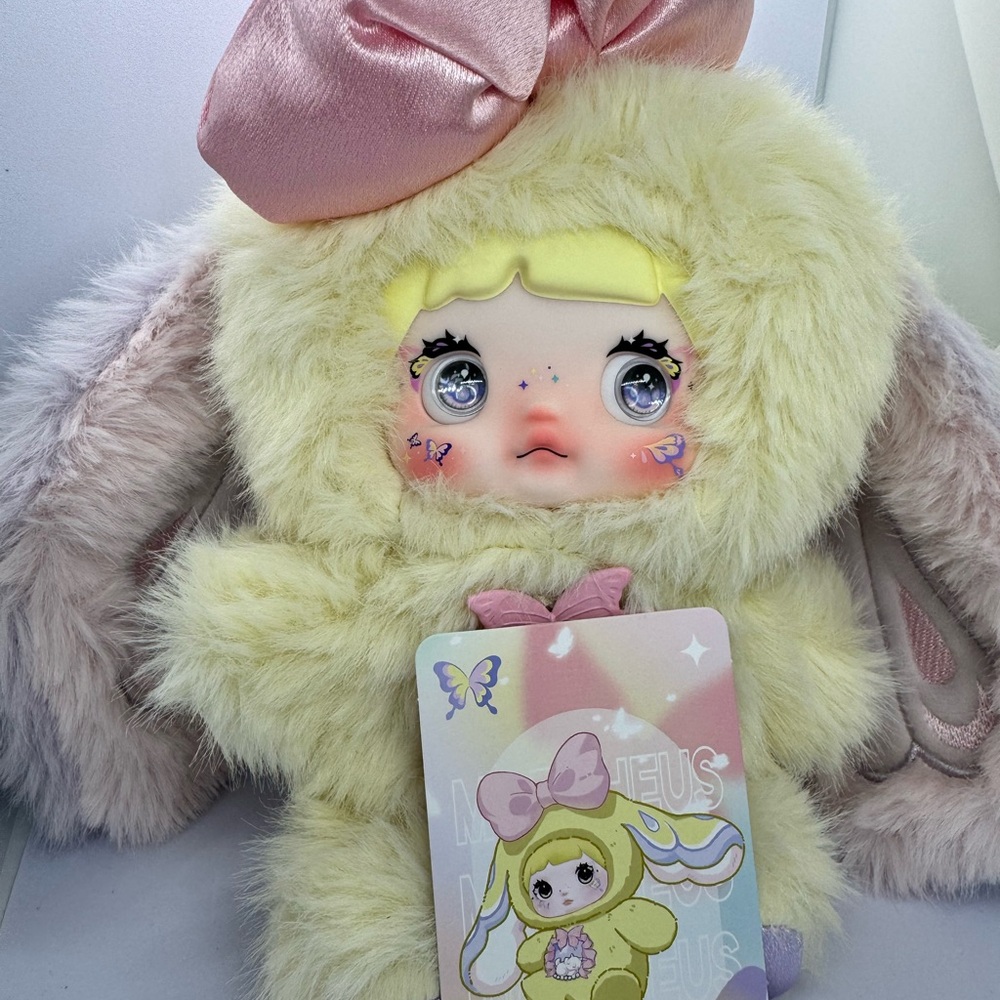 Nommi Morpheus Charming Yellow Plush Doll with Pink Accents